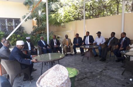 Disgruntled Somalia’s Upper House Speaker “persuaded” to attend the signing ceremony of the election agreement.