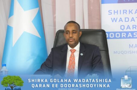 Prime minister Rooble opens national consultative conference on elections in Mogadishu.
