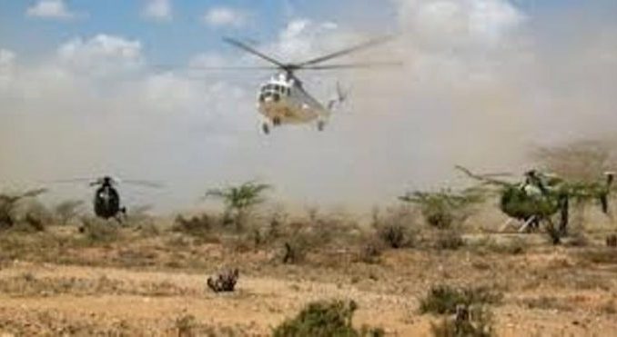 Ciidamo Mareykan iyo Soomaali ah oo xalay duqeyn iyo dagaal toos ah ka fuliyay deegaanka Gamboole oo Shabaab ay heystaan.